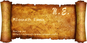 Mlesuch Emma névjegykártya